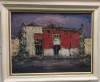 Casa rosie I - Gelu Constantin, Peisaje, Ulei, Altul