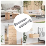 vidaXL Șuruburi confirmat 2 pcs Argintiu Metal 864382