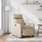 Fotoliu rabatabil electric, crem, material textil - 14