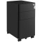 SONGMICS Dulap birou rollbox, cu 3 sertare si roti, corp metalic preasamblat cu incuietoare, pentru documente A4, 46x30x59 cm, negru Household NewTren