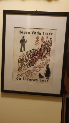 Veche litografie semnata si datata 1966 foto