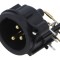 Conector XLR soclu tată 90&deg; THT negru 6A PIN 3