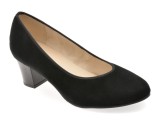 Pantofi RIEKER negri, 44650, din piele intoarsa