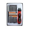Set Surubelnita Precizie 25 in 1, Capete Interschimbabile, Torx, Cruce, Dreapta, Hexagon, Triunghi, Prelungitor, Rosu