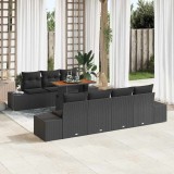 VidaXL Set de masă pentru grădină 8 pcs Negru, Marron 100 x 55 x 73 cm