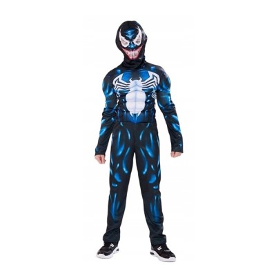 Costum Venom KidMania&amp;reg; cu muschi si cagula pentru copii 7-9 ani 120-130 cm foto