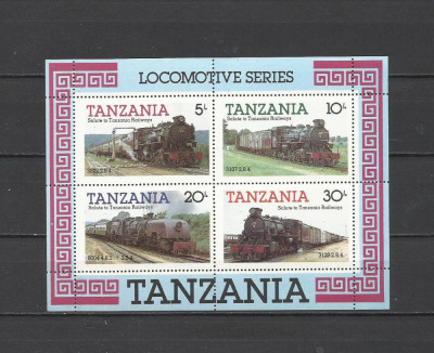 TANZANIA 1985 TRANSPORT TRENURI LOCOMOTIVE foto
