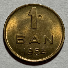 1 Ban 1954 Romania UNC, Luciu de batere foto