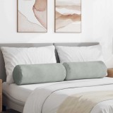 vidaXL Perne Bolster 2 pcs Gri deschis &Oslash; 25 x 70 cm 42014328
