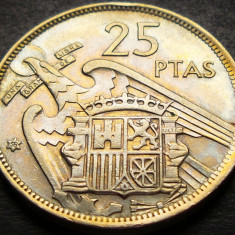 Moneda 25 PESETAS - SPANIA, anul 1958 (model 1957) *cod 3674 = bine cotata