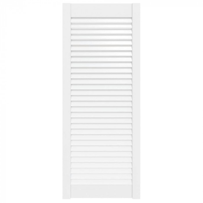 Usa de dulap design lambriu, alb, 99,3x39,4 cm, lemn masiv pin