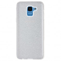 Husa Silicon Samsung Galaxy J6 2018 Glitter Argintie foto