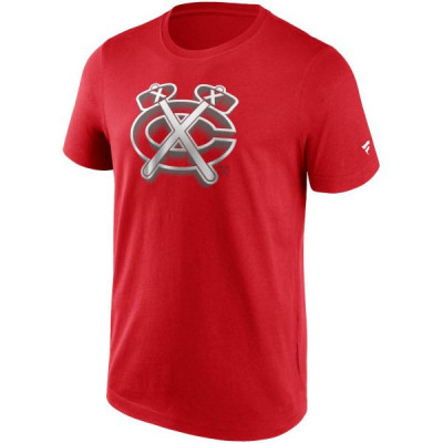 Chicago Blackhawks tricou de bărbați Chrome Graphic T-Shirt Athletic Red - S foto