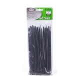 Set de 100 buc Coliere de Plastic 200 mm x 3,6 mm,culoare negru,Hofftech,rezistente UV