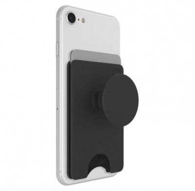 Portofel Popsockets de telefon, pentru carduri, compatibil cu MagSafe, negru - SECOND foto