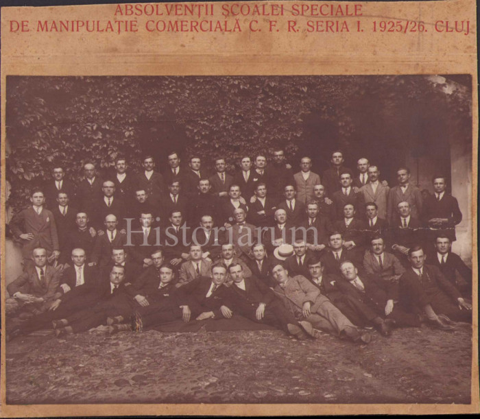 HST 465S Poză Școala Specială CFR Cluj 1925 Seria I absolvenți