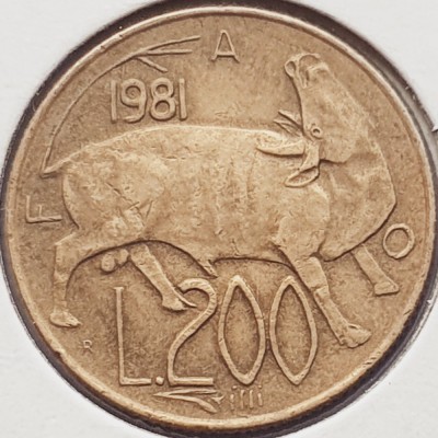 2673 San Marino 200 Lire 1981 FAO km 123 foto
