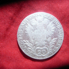 Moneda 20 Kreuzer 1806 B Austria Francisc II , argint , cal. Buna