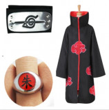Cumpara ieftin Costum NARUTO: 3 accesorii Naruto:roba/costum/pelerina+bandana +inel (130-150cm)