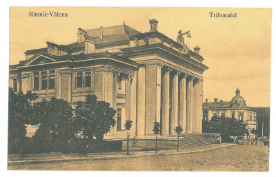 277 - RAMNICU-VALCEA, Justice Palace, Romania - old postcard - unused foto