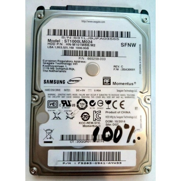 HARD DISK LAPTOP SATA 1000.0GB - ST1000LM024