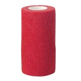 Bandaj elastic autoadeziv pentru copite și ongloane Kerbl Vetlastic roșu 10 cm x 450 cm, Profesional