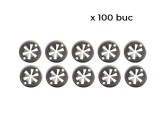 Clema metalica Alfa Romeo; Audi; Fiat; Ford; Seat; Skoda; VW, piulita fixare ornamente, set 100 buc, RapidAuto, Rapid