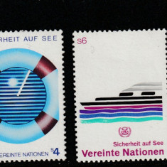 Natiunile unite-UNO Viena 1983-Siguranta pe mare,dant., MNH,Mi.30-31
