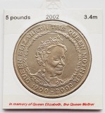 1848 Marea Britanie UK Anglia 5 Pounds 2002 Queen Mother km 1035, Europa