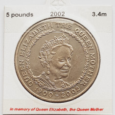 1848 Marea Britanie UK Anglia 5 Pounds 2002 Queen Mother km 1035