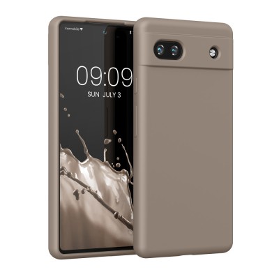 Husa Kwmobile pentru Google Pixel 6a, Bej, Silicon, KWM000015FZ045C foto