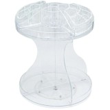 Organizator pentru cosmetice din plastic rotativ, 26 x 26 cm, Oem