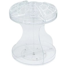 Organizator pentru cosmetice din plastic rotativ, 26 x 26 cm foto