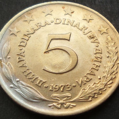 Moneda 5 DINARI / DINARA - RSF YUGOSLAVIA, anul 1973 *cod 1546 A