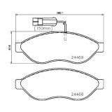 Placute frana Citroen Jumper, Fiat Ducato (250), Opel Movano C (U9), Peugeot Boxer, punte fata, BREMBO