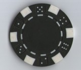 Jeton Poker Negru, 40mm, 12g, Tombac