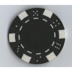 Jeton Poker - negru, 40 mm