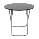 Masa plianta rotunda cu blat mdf, dimensiuni 70x70cm, negru/ ZLN 6937