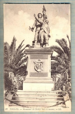 AD 92 C. P. VECHE - TOULON-MONUMENT DES SOLDATS TUES A... -FRANTA-CIRCULATA 1920 foto