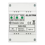 Cumpara ieftin Doza Derivatie Video Electra DAV.4SG Classic, 4 Iesiri, Conectori Surub, ABS, Montaj Sina DIN/Suprafata, Interfon