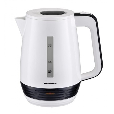 Fierbator electric Heinner, 1850-2200 W, 1.7 l, filtru detasabil, plastic, Alb foto