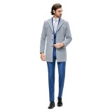 Palton barbati business slim gri B109, 48, 52, 54, 56