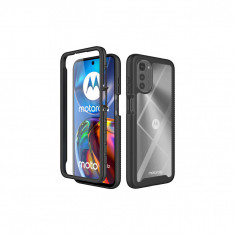 Husa Compatibila cu Motorola Moto E32 / Moto E32s cu Folie Protectie Techsuit Defense360 Pro Negru