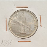 Portugalia 20 escudos 1966 Ponte Salazar, Europa, Argint
