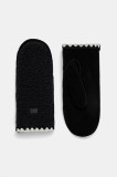 UGG mănuși din piele &icirc;ntoarsă culoarea negru, 101031