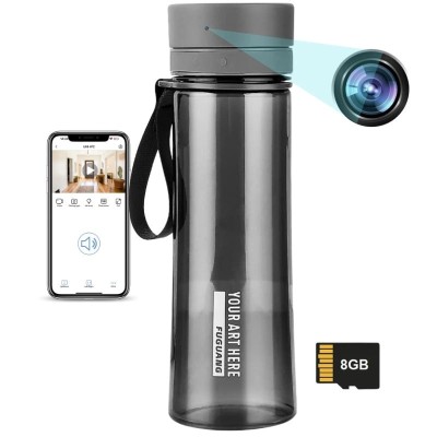 Sticla cu Camera Spion iUni IP48, Wi-Fi, 8GB, Full HD, Vizualizare Live pe telefon foto