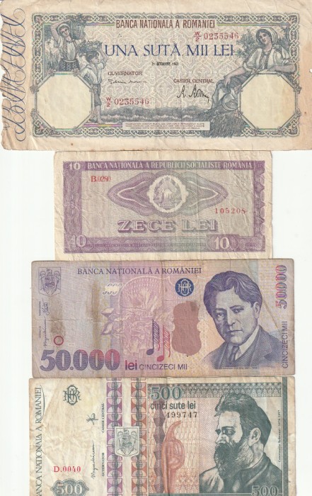 Romamia Set 8 Bancnote romanesti ani 1945-2000 | Okazii.ro