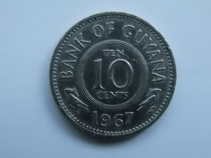 10 CENTS 1967 GUYANA