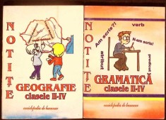 LOT 2 NOTITE CLASELE II-IV: GEOGRAFIE, GRAMATICA-COLECTIV-338853