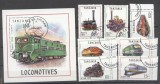 Tanzania 1991 Trains, set + perf.sheet, used AT.021